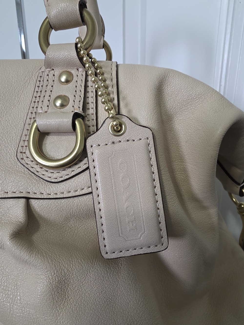 Coach Ashley Large Leather Satchel Handbag - Picture 5 of 16
